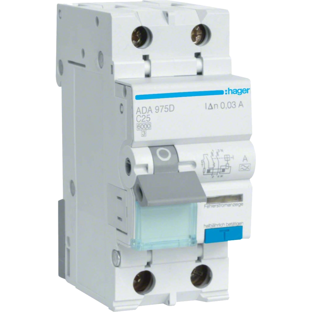 Дифавтомат 1P+N, 6kA, C-25A, 30mA, A